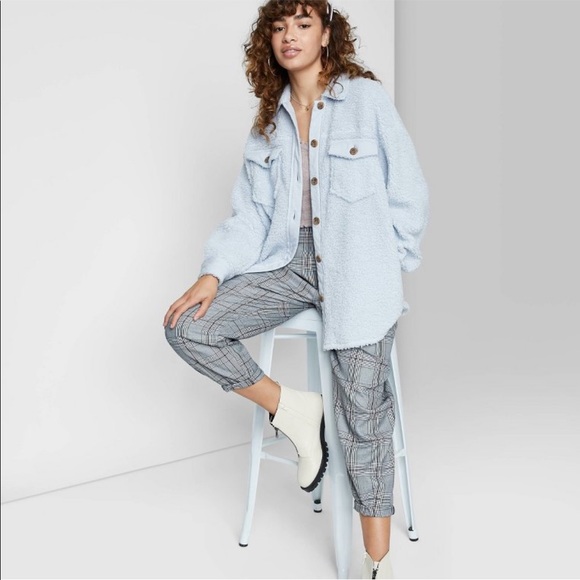 Oversized sherpa jacket target Clearance